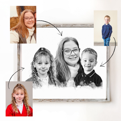 Combine Photos of Loved Ones – Digital Portrait Keepsake Gift